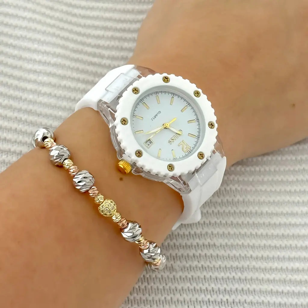 PROMOCION DE RELOJ PARA DAMA + MANILLA BAÑO DE ORO 18K CON GARANTIA