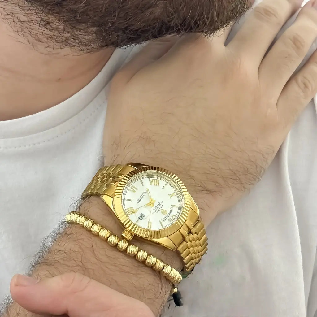 PROMOCION RELOJ ROLEX CALIDAD 1.1 + PULSERA BALIN ITALIANO 6MM EN BAÑO 18K CON GARANTIA