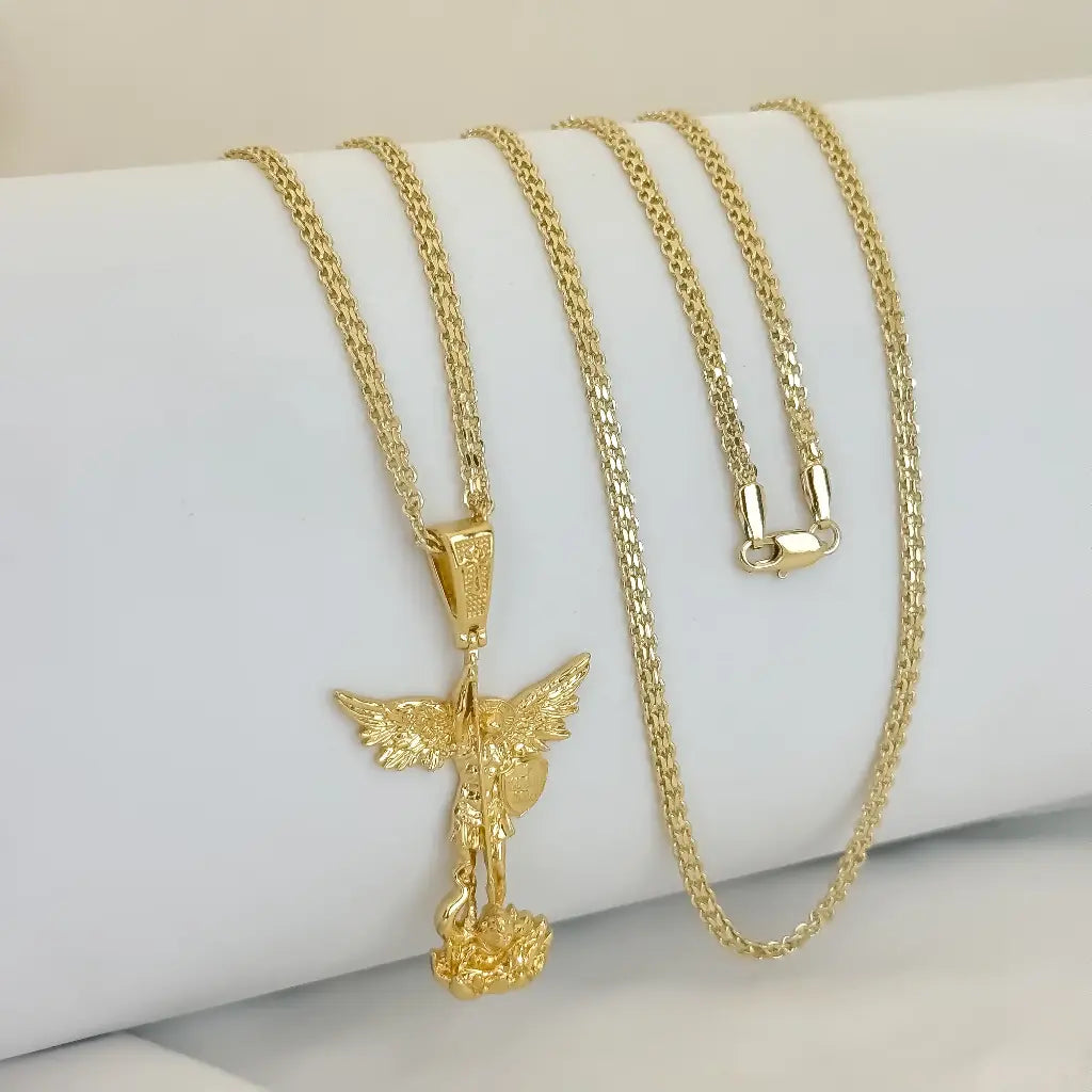 Collar San Miguel Arcangel Proteccion en Tejido Chino 60cm o 50cm Lleva tu Guia Espiritual Simpre