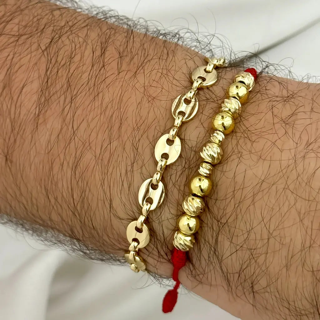 Juego de Pulseras en Promocion Tejido Gucci + Pulsera Balin Italiano en  Oro Laminado 18k con garantia de por vida