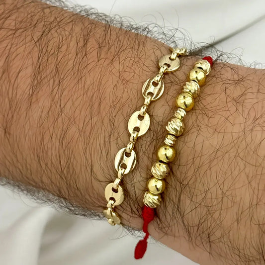 Juego de Pulseras en Promocion Tejido Gucci + Pulsera Balin Italiano en  Oro Laminado 18k con garantia de por vida