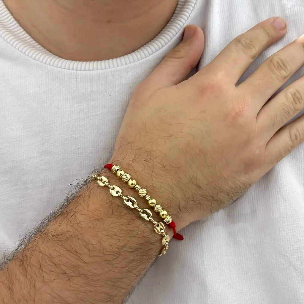 Juego de Pulseras en Promocion Tejido Gucci + Pulsera Balin Italiano en  Oro Laminado 18k con garantia de por vida
