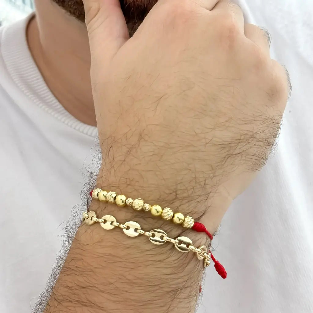 Juego de Pulseras en Promocion Tejido Gucci + Pulsera Balin Italiano en  Oro Laminado 18k con garantia de por vida